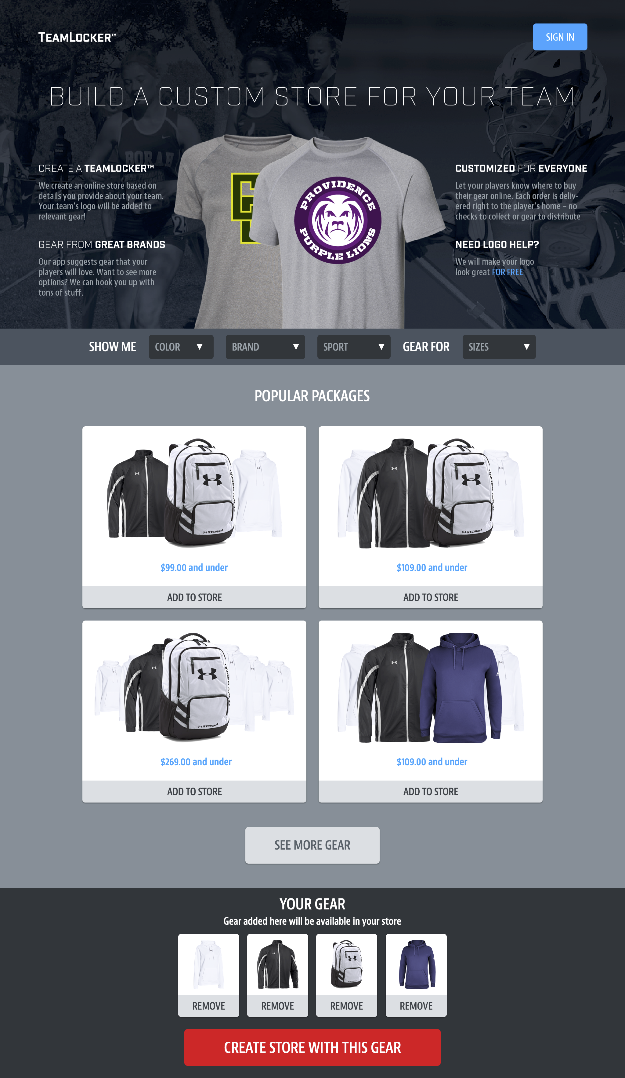 Squadlocker Gear Packs